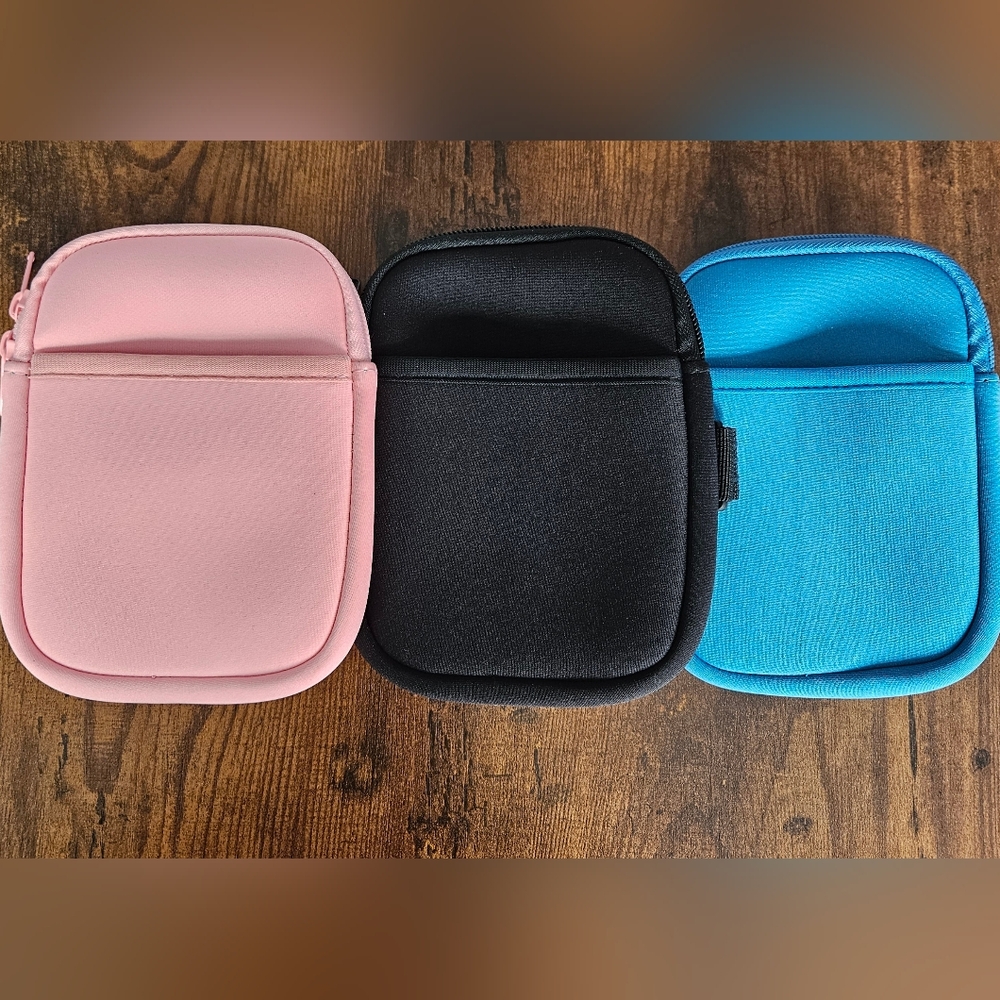 Neoprene Water Bottle Zipper Pouch With Pocket & Adjustable Strap